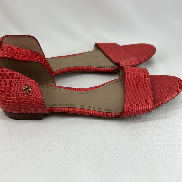 Tory Burch Tangerine Leather Sandals - Picture 9 of 14